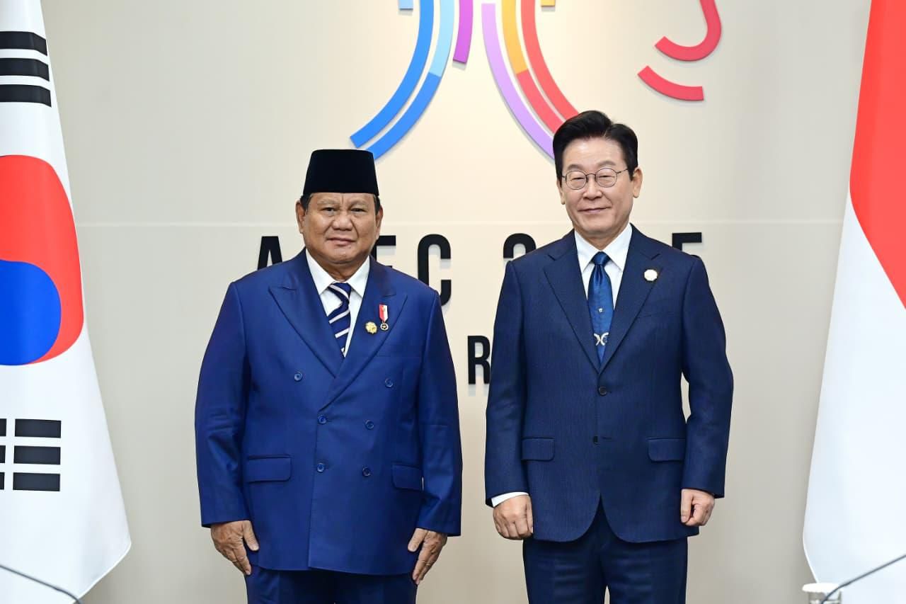 diplomasi soft power Prabowo Korea Selatan pertemuan Presiden Prabowo Subianto dan Lee Jae-myung APEC 2026