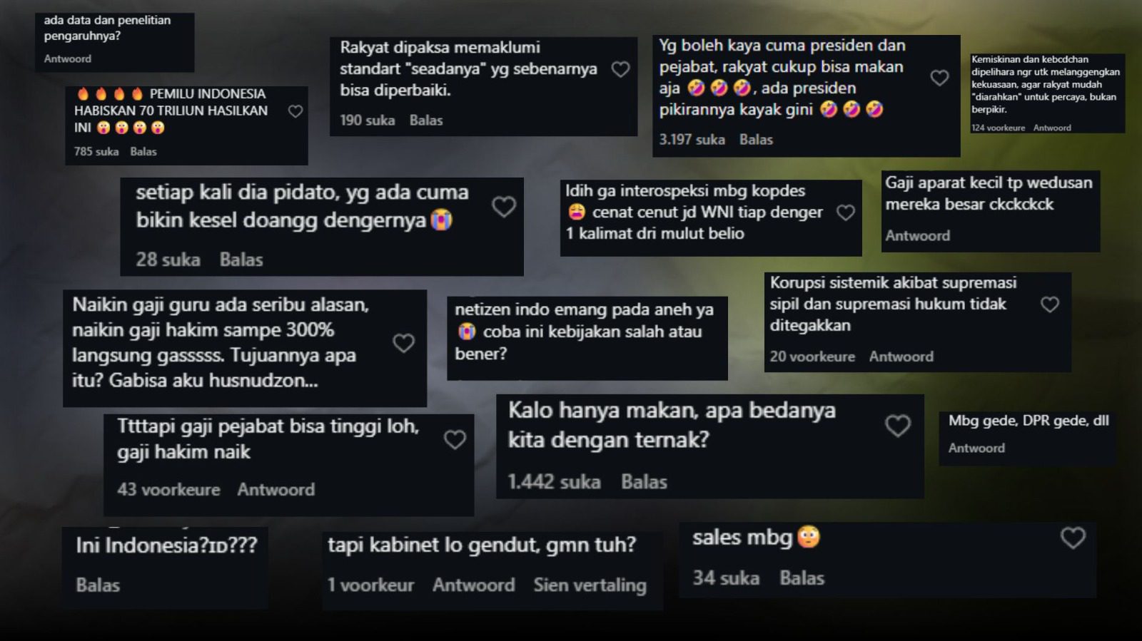 prestasi pemerintah Prabowo tidak dipercaya krisis persepsi digital komentar negatif media sosial publik Indonesia 2026