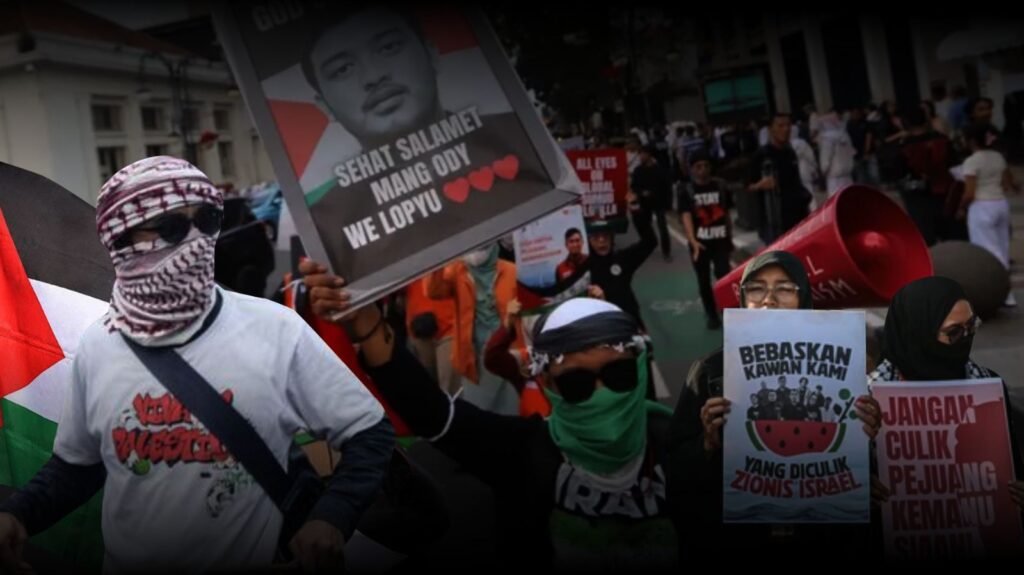 WNI ditahan Israel Gaza aksi solidaritas Palestina Indonesia massa demo bebaskan WNI diculik Israel 2026